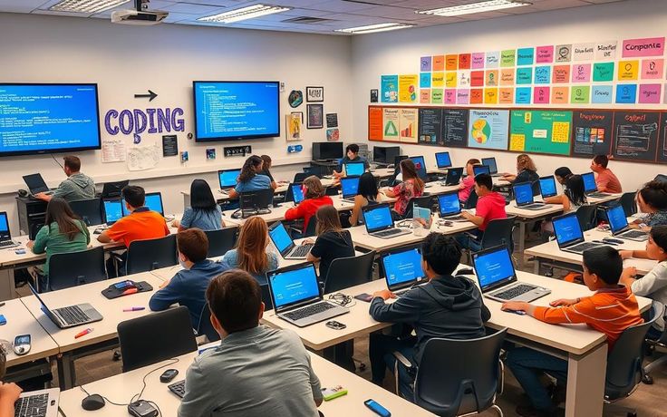 Students learning together